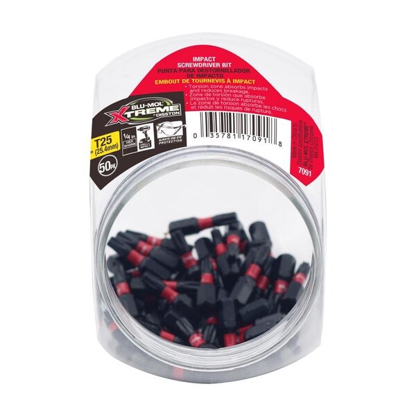 Blu-Mol Xtreme Blu-Mol Xtreme Torx T25 X 1 in. L Screwdriver Bit S2 Tool Steel 1 pc E0217091 - main